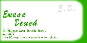 emese deuch business card